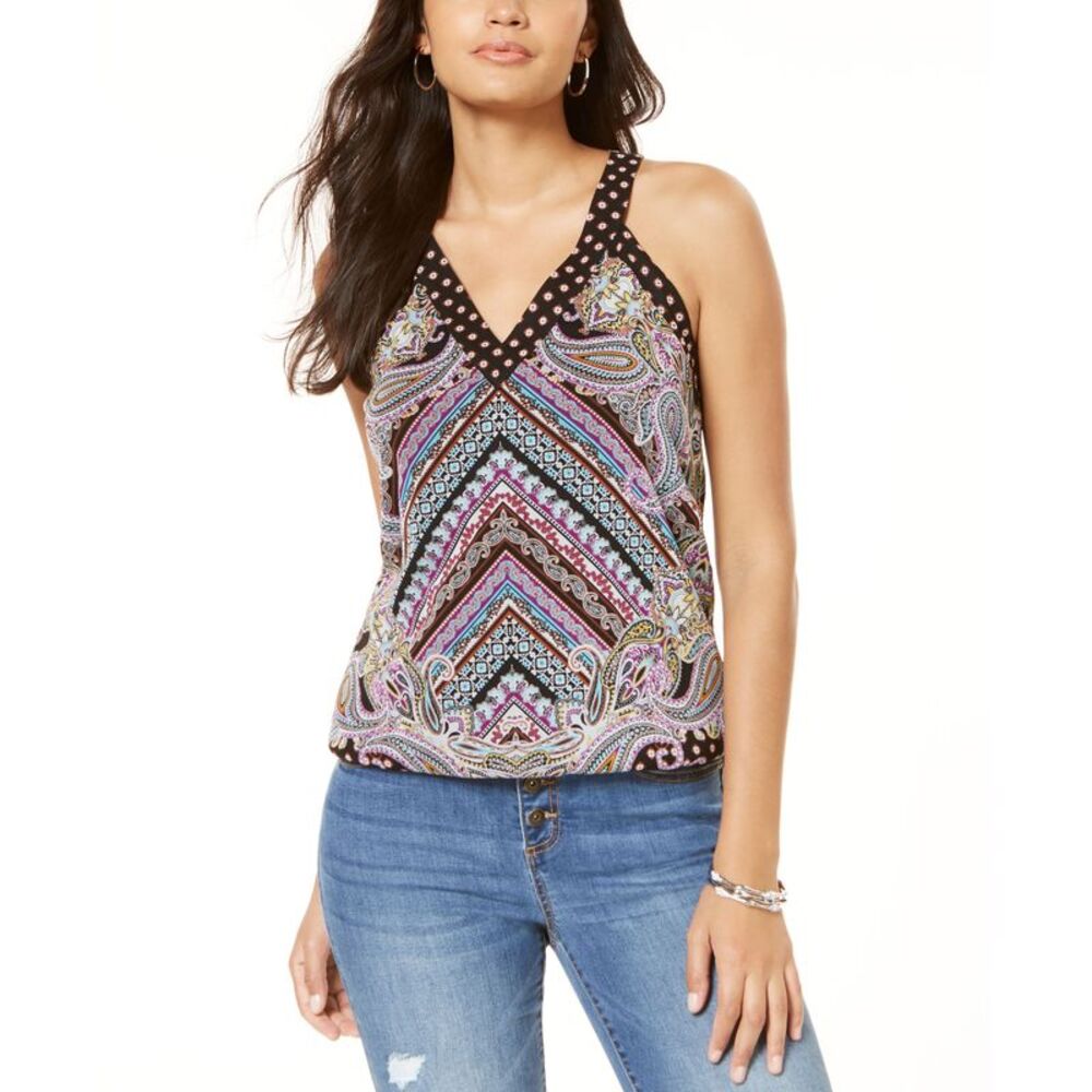 INC International Concepts INC Button V-Neck Tank Top